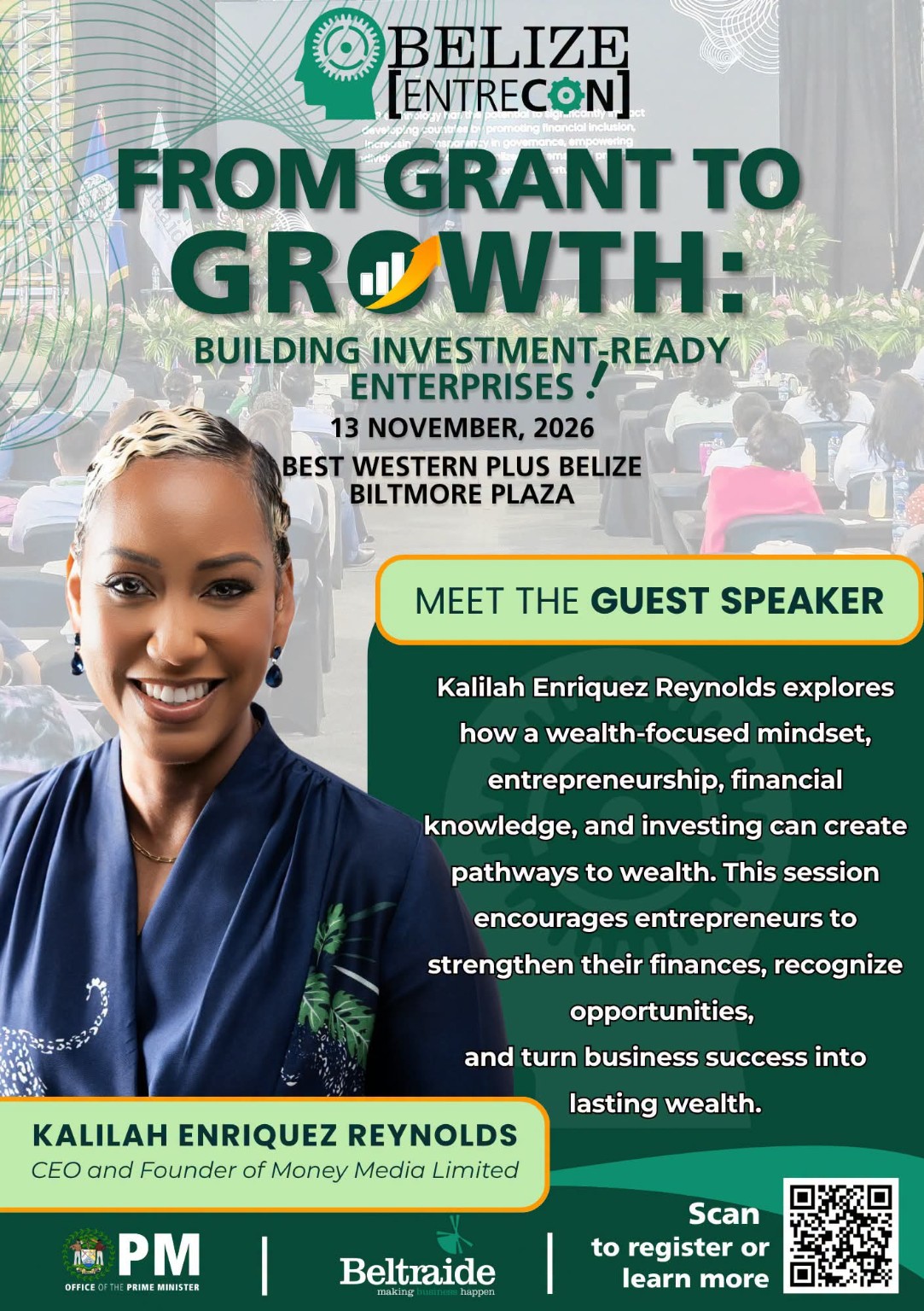 EntreCon 2026 guest speaker announcement for Kalilah Enriquez Reynolds